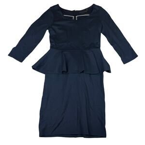 Alice + Olivia Navy Peplum Dress Size 10